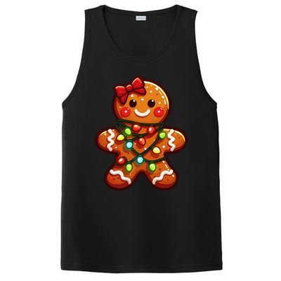 Gingerbread Girl Christmas Costume Cookie Tree Lights Xmas PosiCharge Competitor Tank