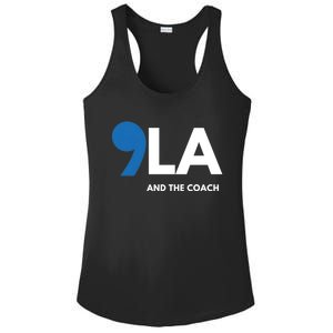 Great Gift Comma La Kamala Harris Tim Walz Coach 2024 La Comma Gift Ladies PosiCharge Competitor Racerback Tank