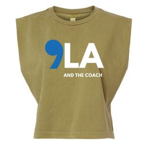 Great Gift Comma La Kamala Harris Tim Walz Coach 2024 La Comma Gift Garment-Dyed Women's Muscle Tee