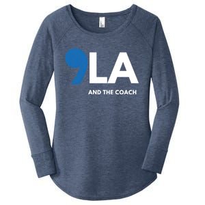 Great Gift Comma La Kamala Harris Tim Walz Coach 2024 La Comma Gift Women's Perfect Tri Tunic Long Sleeve Shirt