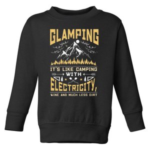 Gift Glamping Camping Wine Camper Happy Glamper Toddler Sweatshirt