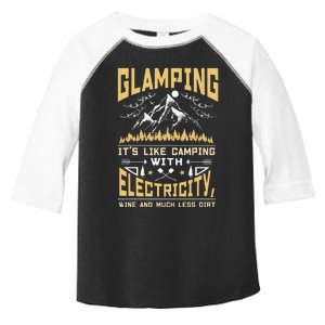 Gift Glamping Camping Wine Camper Happy Glamper Toddler Fine Jersey T-Shirt