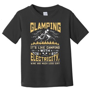 Gift Glamping Camping Wine Camper Happy Glamper Toddler T-Shirt