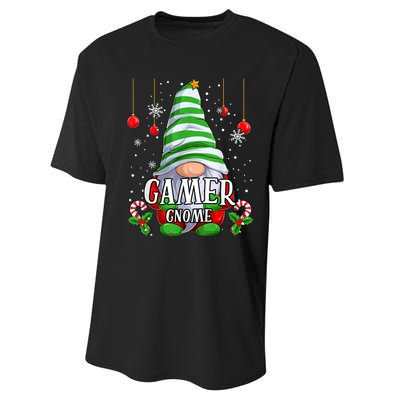 Gamer Gnome Christmas Pajamas Matching Family Group Performance Sprint T-Shirt