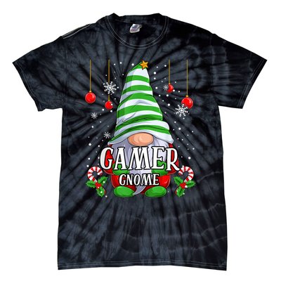 Gamer Gnome Christmas Pajamas Matching Family Group Tie-Dye T-Shirt