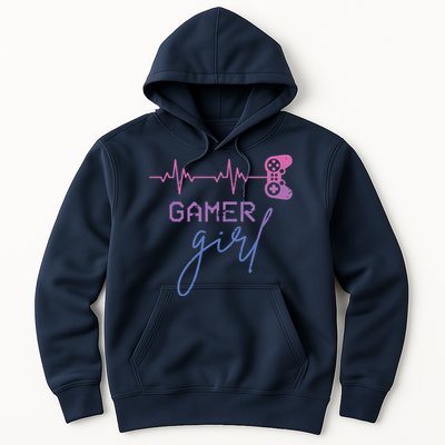 Gamer Girl Cute Heartbeat Gamer For Girl Video Game Lovers Hoodie