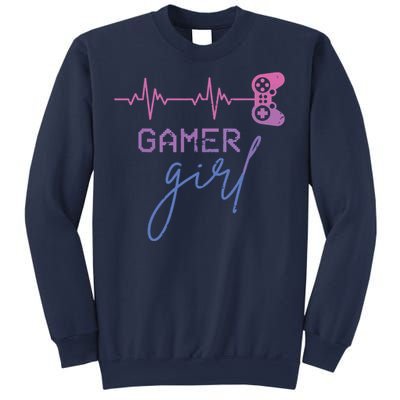 Gamer Girl Cute Heartbeat Gamer For Girl Video Game Lovers Sweatshirt