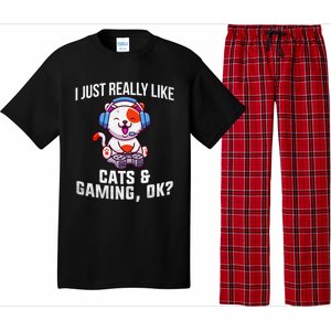 Gamer Gamer Cats And Gaming Cats And Gaming Gift Pajama Set