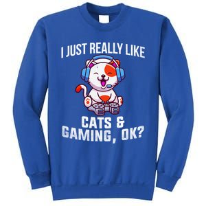 Gamer Gamer Cats And Gaming Cats And Gaming Gift Sweatshirt