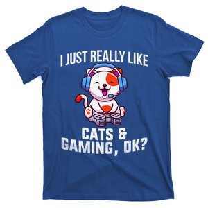 Gamer Gamer Cats And Gaming Cats And Gaming Gift T-Shirt