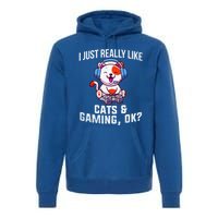 Gamer Gamer Cats And Gaming Cats And Gaming Gift Premium Hoodie