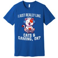 Gamer Gamer Cats And Gaming Cats And Gaming Gift Premium T-Shirt