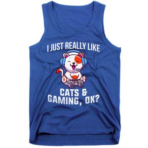 Gamer Gamer Cats And Gaming Cats And Gaming Gift Tank Top