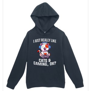 Gamer Gamer Cats And Gaming Cats And Gaming Gift Urban Pullover Hoodie