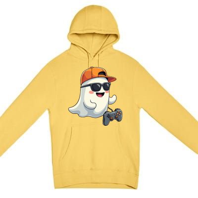 Gamer Ghost Cool Halloween Costume Video Game Lover Gaming Gift Premium Pullover Hoodie