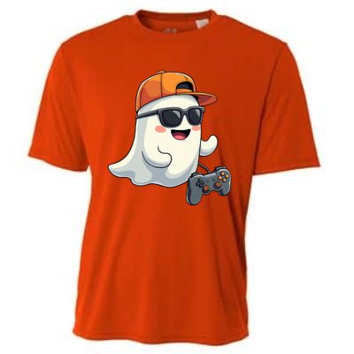 Gamer Ghost Cool Halloween Costume Video Game Lover Gaming Gift Cooling Performance Crew T-Shirt