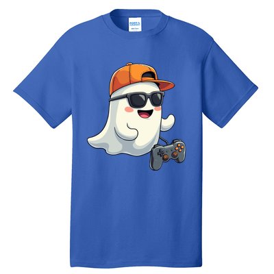 Gamer Ghost Cool Halloween Costume Video Game Lover Gaming Gift Tall T-Shirt