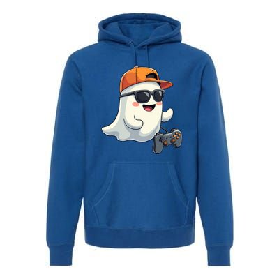 Gamer Ghost Cool Halloween Costume Video Game Lover Gaming Gift Premium Hoodie