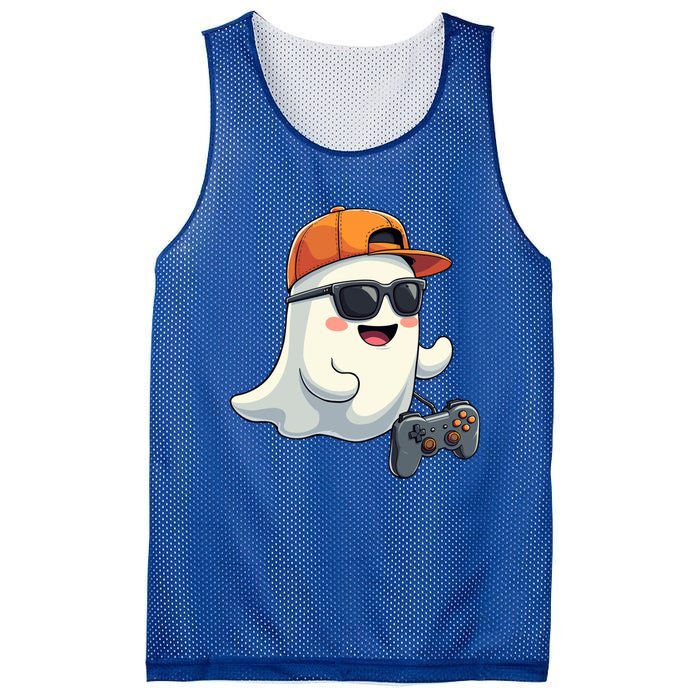 Gamer Ghost Cool Halloween Costume Video Game Lover Gaming Gift Mesh Reversible Basketball Jersey Tank