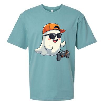 Gamer Ghost Cool Halloween Costume Video Game Lover Gaming Gift Sueded Cloud Jersey T-Shirt