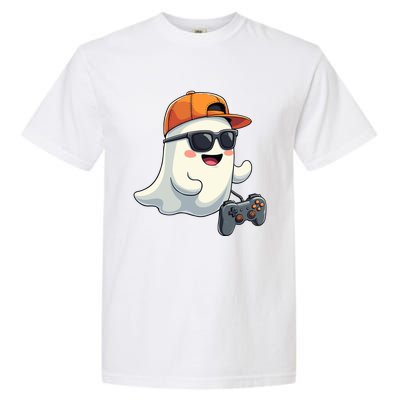 Gamer Ghost Cool Halloween Costume Video Game Lover Gaming Gift Garment-Dyed Heavyweight T-Shirt