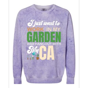 Gardening Graphic Cat Lover Gardener Garden Pet Gifts Plants Colorblast Crewneck Sweatshirt