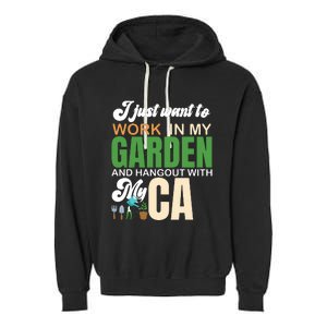 Gardening Graphic Cat Lover Gardener Garden Pet Gifts Plants Garment-Dyed Fleece Hoodie