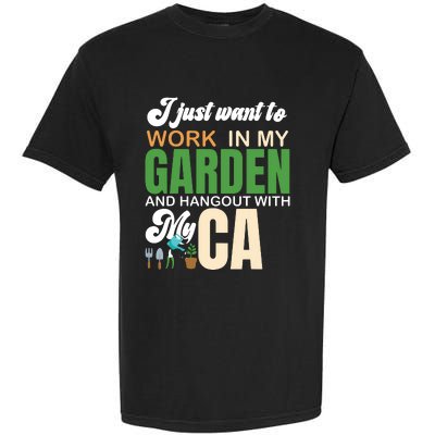 Gardening Graphic Cat Lover Gardener Garden Pet Gifts Plants Garment-Dyed Heavyweight T-Shirt