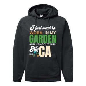 Gardening Graphic Cat Lover Gardener Garden Pet Gifts Plants Performance Fleece Hoodie