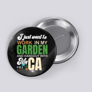 Gardening Graphic Cat Lover Gardener Garden Pet Gifts Plants Button