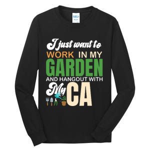 Gardening Graphic Cat Lover Gardener Garden Pet Gifts Plants Tall Long Sleeve T-Shirt