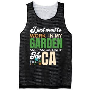 Gardening Graphic Cat Lover Gardener Garden Pet Gifts Plants Mesh Reversible Basketball Jersey Tank