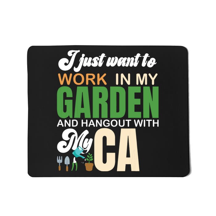 Gardening Graphic Cat Lover Gardener Garden Pet Gifts Plants Mousepad