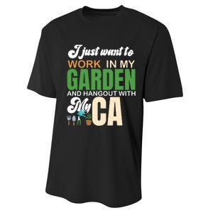 Gardening Graphic Cat Lover Gardener Garden Pet Gifts Plants Performance Sprint T-Shirt