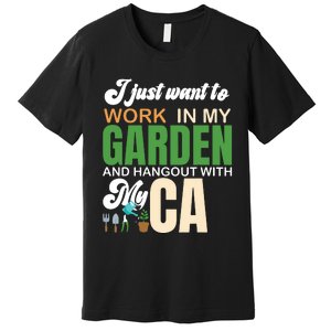 Gardening Graphic Cat Lover Gardener Garden Pet Gifts Plants Premium T-Shirt