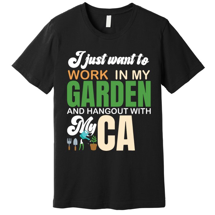 Gardening Graphic Cat Lover Gardener Garden Pet Gifts Plants Premium T-Shirt