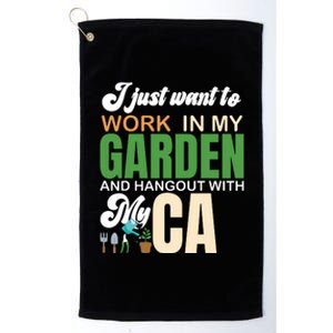 Gardening Graphic Cat Lover Gardener Garden Pet Gifts Plants Platinum Collection Golf Towel