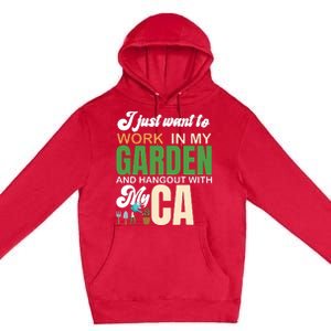 Gardening Graphic Cat Lover Gardener Garden Pet Gifts Plants Premium Pullover Hoodie