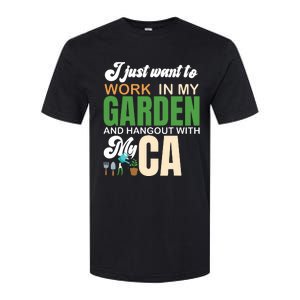 Gardening Graphic Cat Lover Gardener Garden Pet Gifts Plants Softstyle CVC T-Shirt