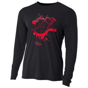 Graphic Guitar Cool Rock Music Musicians Gift Cooling Performance Long Sleeve Crew