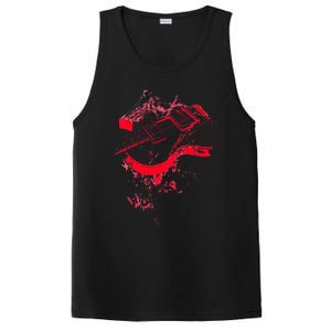 Graphic Guitar Cool Rock Music Musicians Gift PosiCharge Competitor Tank