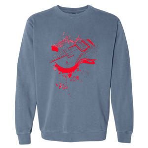 Graphic Guitar Cool Rock Music Musicians Gift Garment-Dyed Sweatshirt