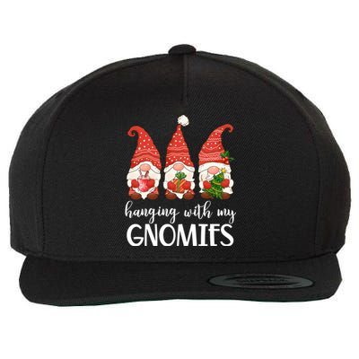 Garden Gnome Christmas Hanging With My Gnomies Gift Wool Snapback Cap