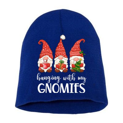 Garden Gnome Christmas Hanging With My Gnomies Gift Short Acrylic Beanie