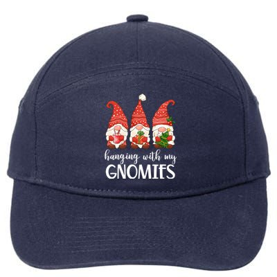 Garden Gnome Christmas Hanging With My Gnomies Gift 7-Panel Snapback Hat