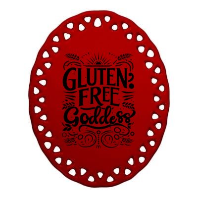 Glutenfree Goddess Celiac Awareness And Healthy Living Funny Gift Ceramic Oval Ornament