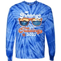 Grannys Gone Cruising Family Cruise Squad Vacation Quote Cool Gift Tie-Dye Long Sleeve Shirt