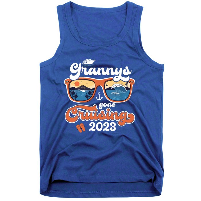 Grannys Gone Cruising Family Cruise Squad Vacation Quote Cool Gift Tank Top