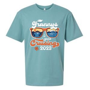 Grannys Gone Cruising Family Cruise Squad Vacation Quote Cool Gift Sueded Cloud Jersey T-Shirt