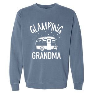 Glamping Grandma Camping Caravan Trailer Great Gift Garment-Dyed Sweatshirt